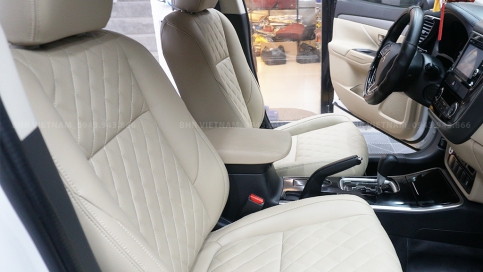 Bọc ghế da công nghiệp ô tô Mitsubishi Outlander: Cao cấp, Form mẫu chuẩn, mẫu mới nhất
